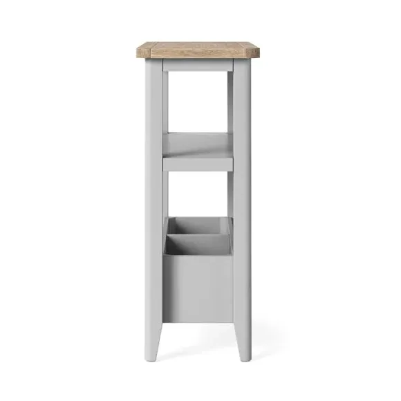 Compact Side Table - Grey, Oak and Pine