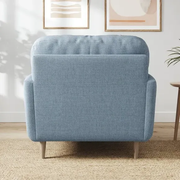 Compact Snuggle Chair with Buttons - Blue