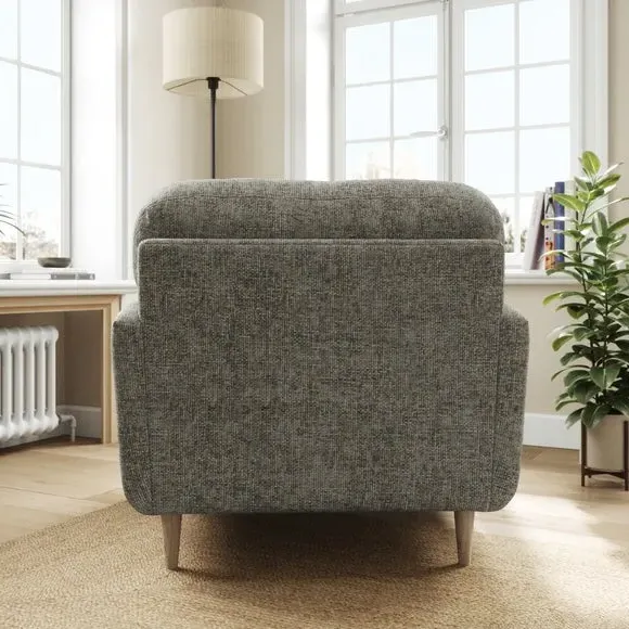 Compact Snuggle Chair with Buttons - Charcoal