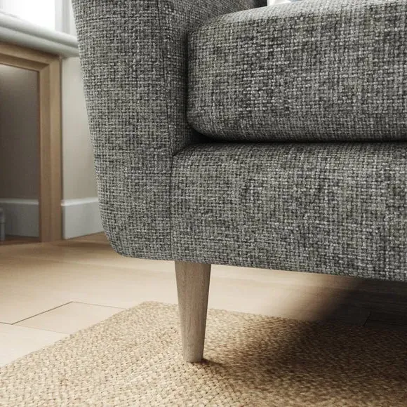 Compact Snuggle Chair with Buttons - Charcoal