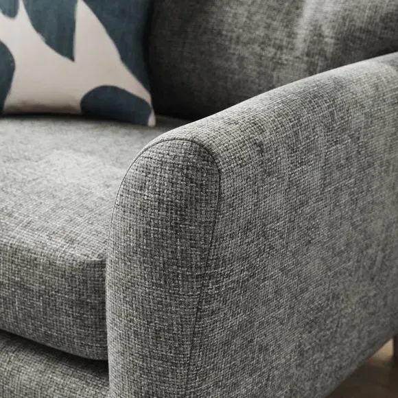 Compact Snuggle Chair with Buttons - Charcoal