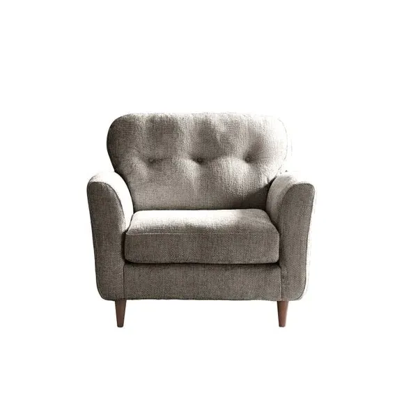 Compact Snuggle Chair with Buttons - Mushroom