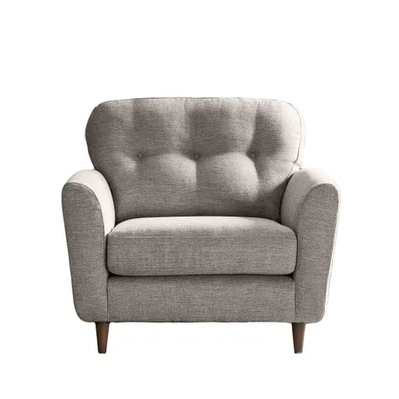 Compact Snuggle Chair with Buttons - Natural