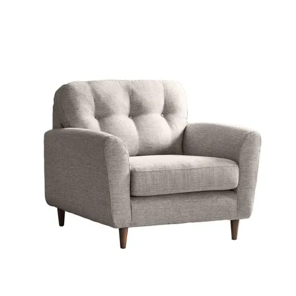 Compact Snuggle Chair with Buttons - Natural