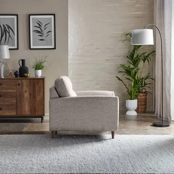 Compact Snuggle Chair with Buttons - Natural