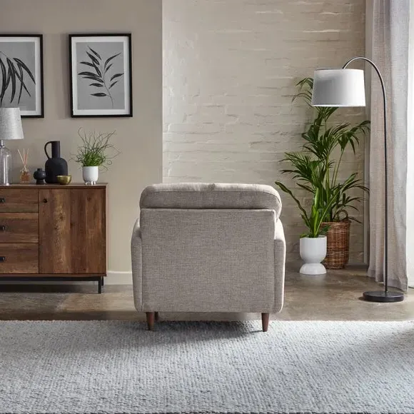 Compact Snuggle Chair with Buttons - Natural