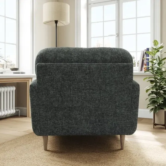 Compact Snuggle Chair with Buttons - Navy