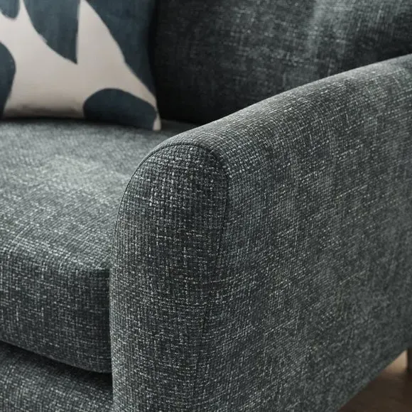 Compact Snuggle Chair with Buttons - Navy