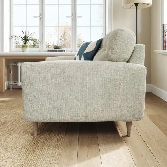 Compact Snuggle Chair with Buttons - Silver
