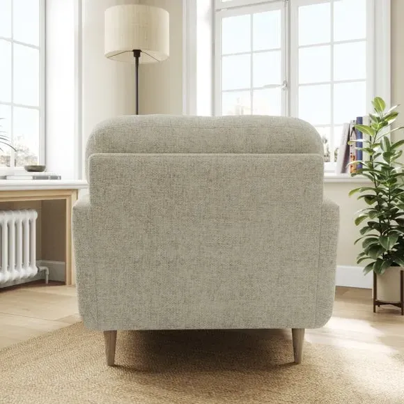 Compact Snuggle Chair with Buttons - Silver