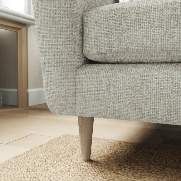 Compact Snuggle Chair with Buttons - Silver
