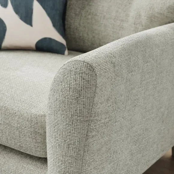Compact Snuggle Chair with Buttons - Silver