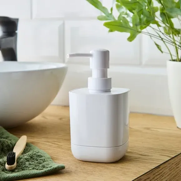 Compact Soap Dispenser - White, Recycled Plastic