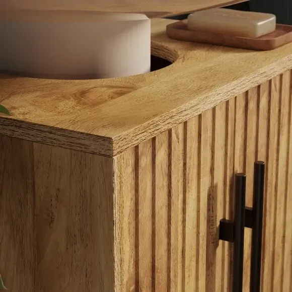 Compact Under Sink Unit - Mango Wood Effect