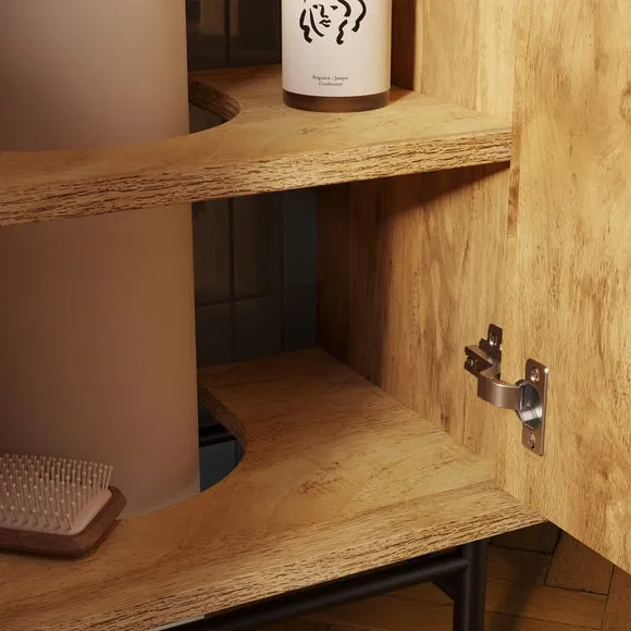 Compact Under Sink Unit - Mango Wood Effect
