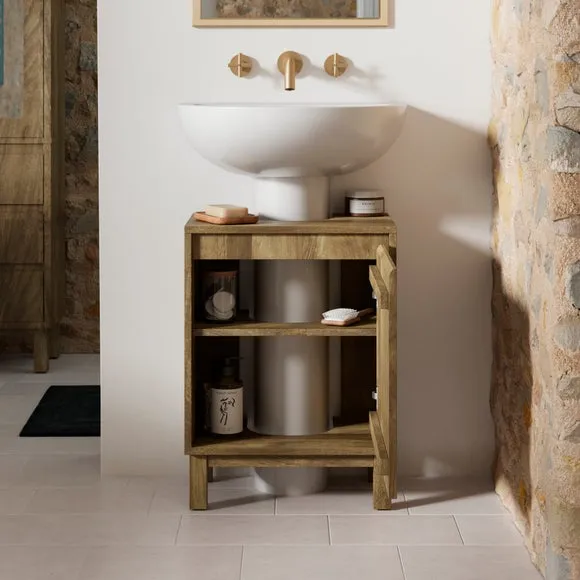 Compact Under Sink Unit - Mango Wood Effect