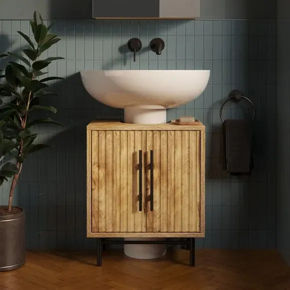 Compact Under Sink Unit - Mango Wood Effect