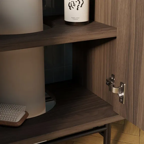 Compact Under Sink Unit - Walnut Effect