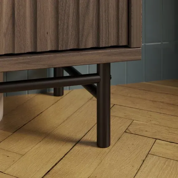 Compact Under Sink Unit - Walnut Effect