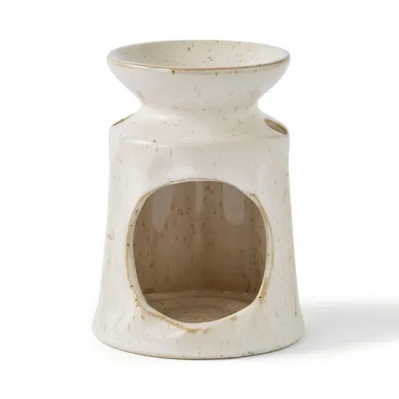 Concave Wax Melt Burner - Cream, Ceramic