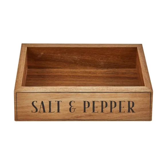 Condiment Crate Storage - Natural, Acacia Wood