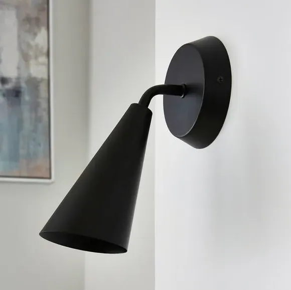Cone Wall Light - Black