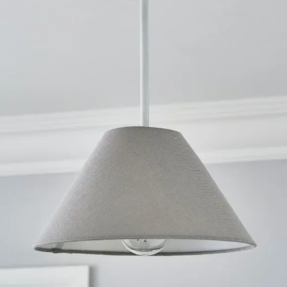 Conical Lamp Shade - Dove, Linen