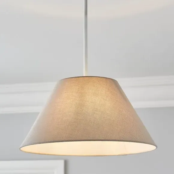 Conical Lamp Shade - Dove, Linen