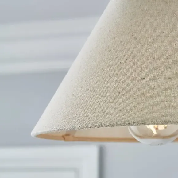 Conical Lamp Shade - Natural, Linen