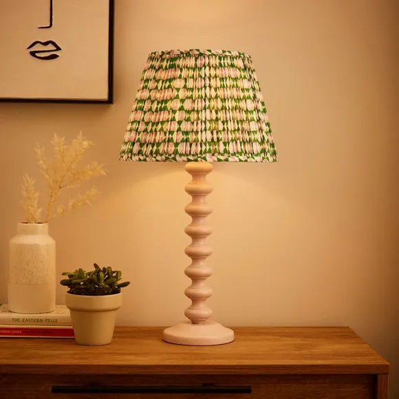 Conical Lamp Shade with Pleats - Green, Polyester