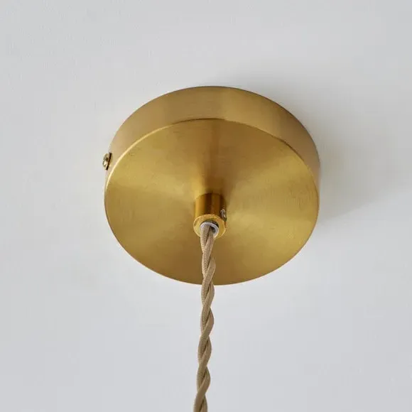 Conical Pendant Light Art Deco - Gold, Glass