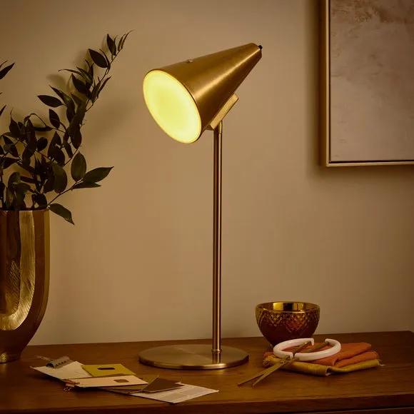 Conical Table Lamp Touch Dimmable - Gold