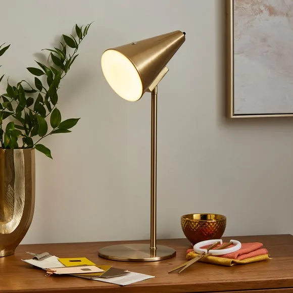 Conical Table Lamp Touch Dimmable - Gold image