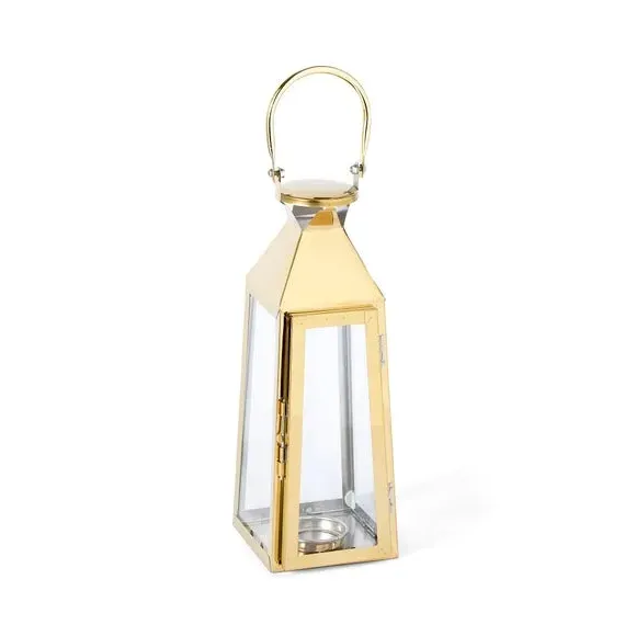 Conical Tealight Holder with Handle - Gold, Metal