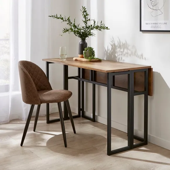 Console Dining Table with Folding Design - Pine