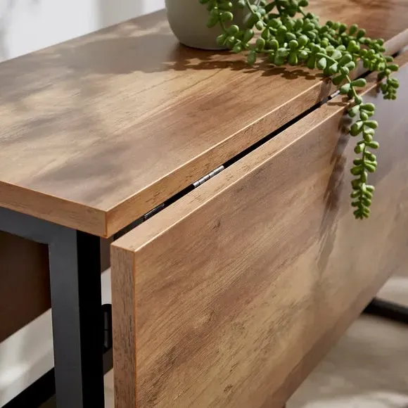 Console Dining Table with Folding Design - Pine
