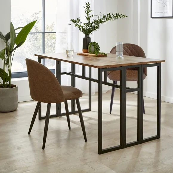 Console Dining Table with Folding Design - Pine image