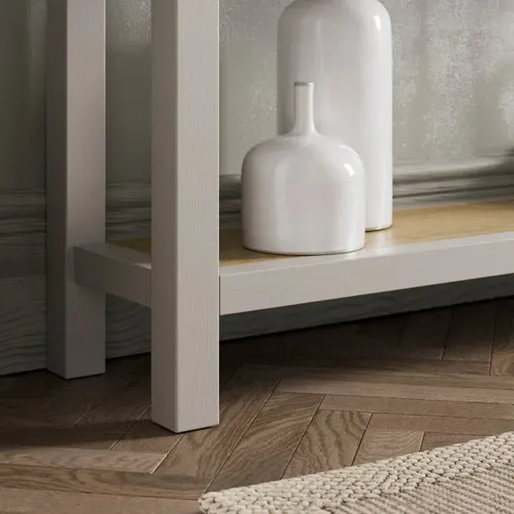 Console Table with 3 Drawers - Stone, Wood