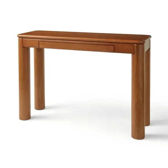 Console Table with Drawer - Mid Stained, Oak