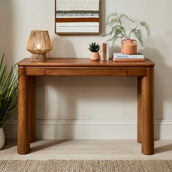 Console Table with Drawer - Mid Stained, Oak image