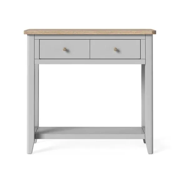Console Table with Handles - Grey, Oak Pine