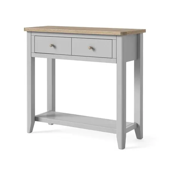 Console Table with Handles - Grey, Oak Pine