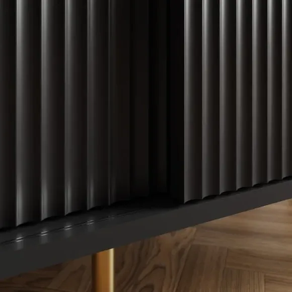 Console Table with Storage - Black