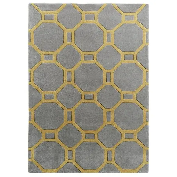 Contemporary Rug Geometric Pattern - Yellow