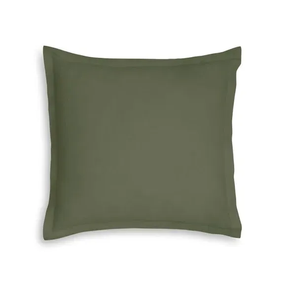 Continental Pillowcase - Olive, Cotton