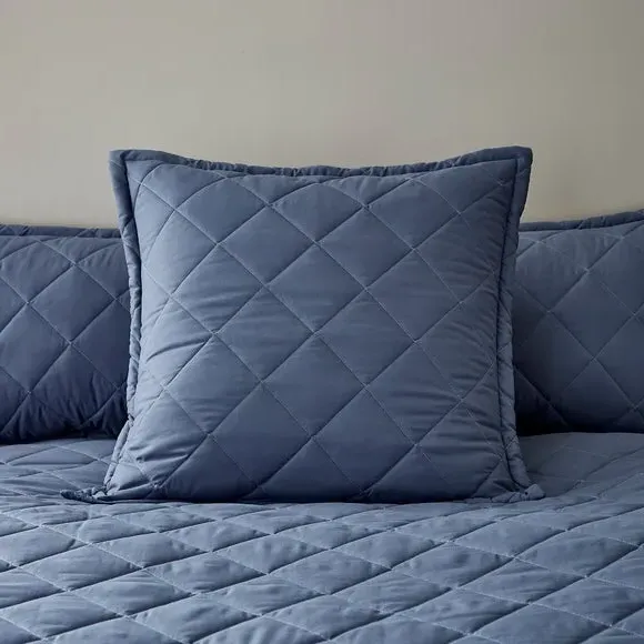 Continental Pillowcase Pair Quilted - Blue image