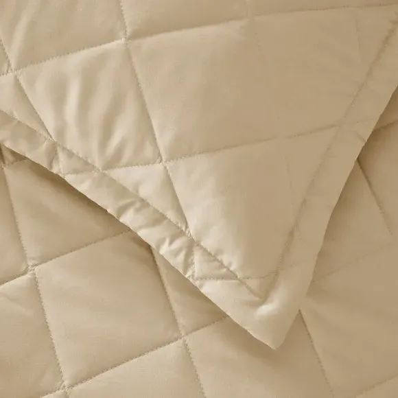 Continental Pillowcase Pair Quilted - Natural