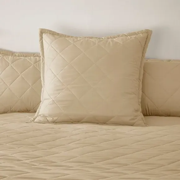 Continental Pillowcase Pair Quilted - Natural