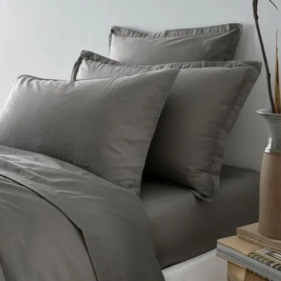 Continental Pillowcase - Steeple Grey, Cotton