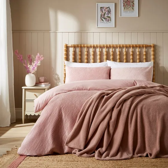 Cord Textured Bedspread - Blush, Chenille image